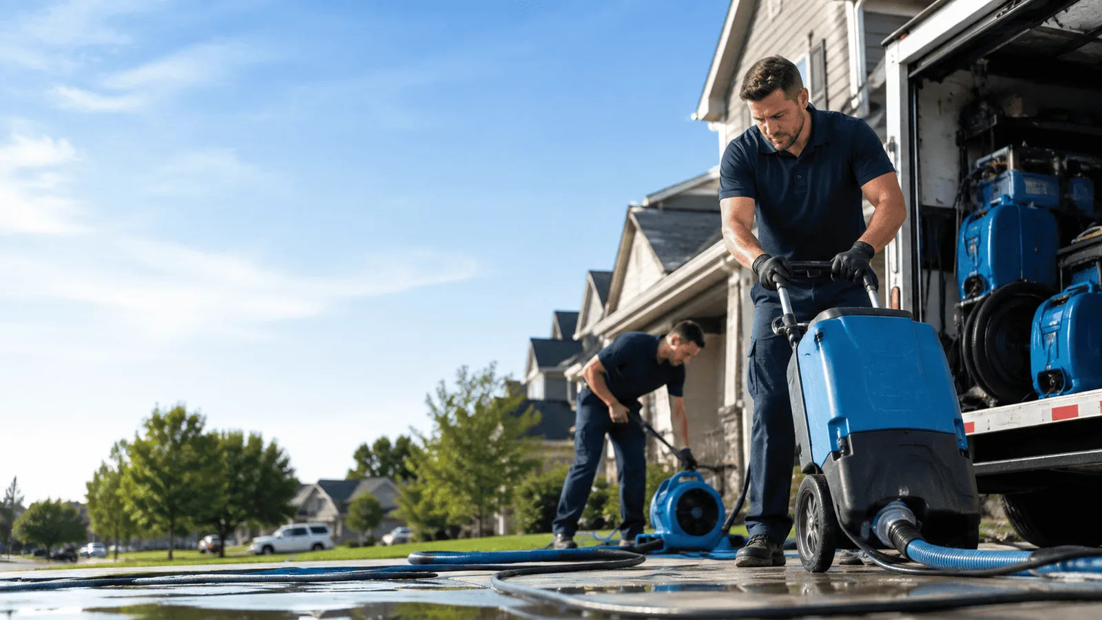Basement Flooding being performed in Royal City, WA